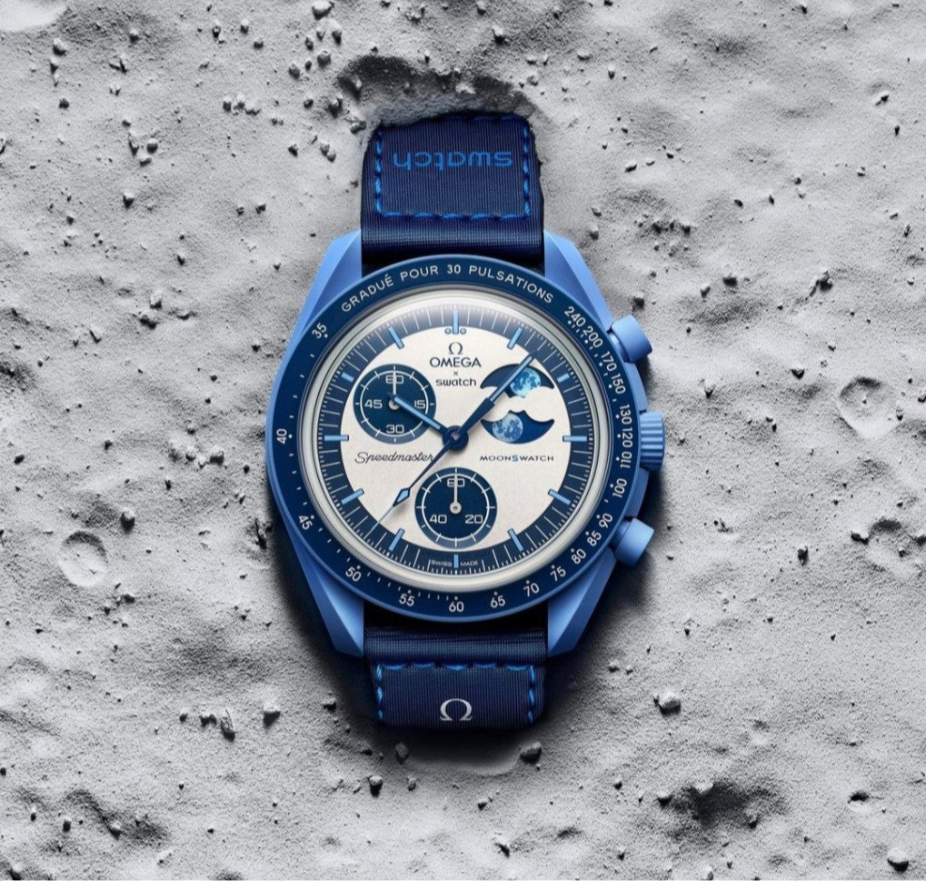 MOONSWATCH MISSION TO THE SUPER BLUE MOONPHASE - SWATCH X OMEGA BIOCERAMIC